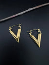Anti-Tarnish Water resistant Gold Hoop earrings in drop design/Everyday earrings/Light weight everyday jewelry/office wear/daily wear hoops