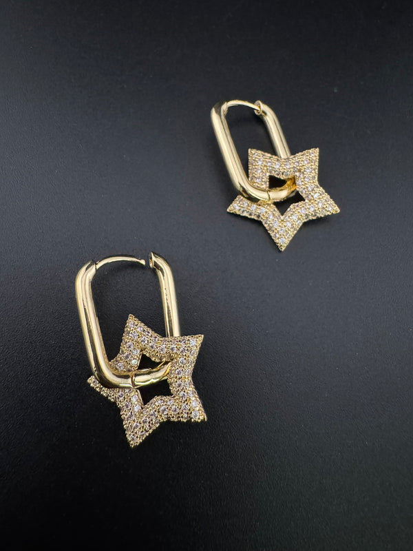 Anti-Tarnish Water resistant Gold Hoop earrings in drop design/Everyday earrings/Light weight everyday jewelry/office wear/daily wear hoops