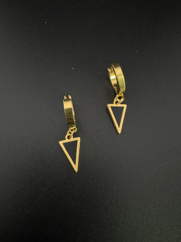 Anti-Tarnish Water resistant Gold Hoop earrings in drop design/Everyday earrings/Light weight everyday jewelry/office wear/daily kids jewelry
