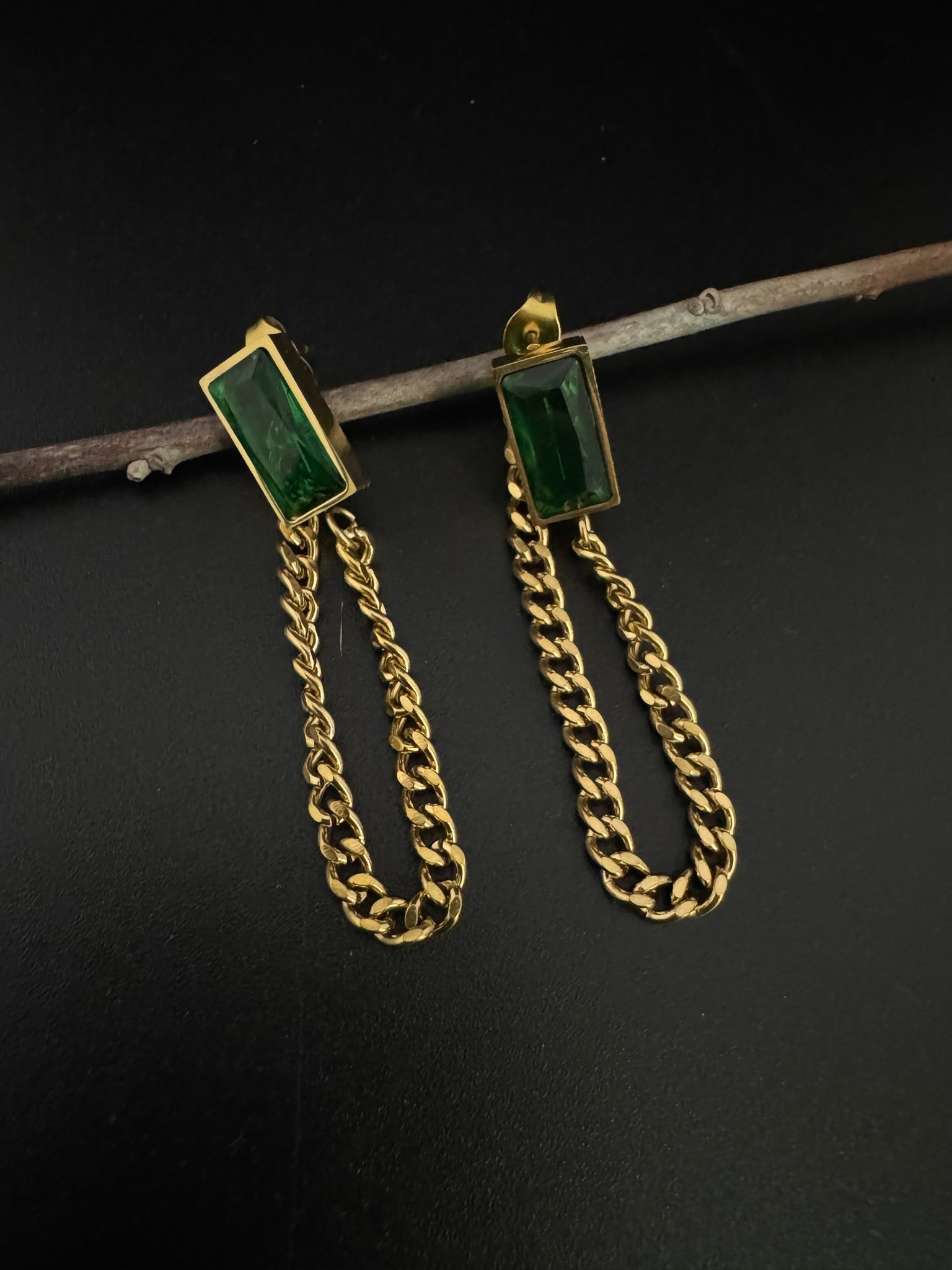 Anti-Tarnish Water resistant Gold Hoop earrings in drop design/Everyday earrings/Light weight everyday jewelry/office wear/daily kids jewelry