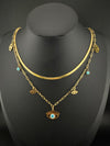 Anti-Tarnish Water resistant 18K Gold color plated multi-layer necklace/Office wear necklace/Everyday jewelry/Light weight everyday jewelry