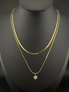Anti-Tarnish Water resistant 18K Gold color plated multi-layer necklace/Office wear necklace/Everyday jewelry/Light weight everyday jewelry