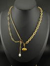 Anti-Tarnish Water resistant 18K Gold color plated multi-layer necklace/Office wear necklace/Everyday jewelry/Light weight everyday jewelry