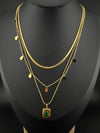 Anti-Tarnish Water resistant 18K Gold color plated multi-layer necklace/Office wear necklace/Everyday jewelry/Light weight everyday jewelry