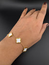 Anti-Tarnish Water resistant 18K Gold color plated clover Necklace SET with earrings and Bracelet/Office wear /Everyday jewelry/Light weight everyday jewelry