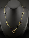 Anti-Tarnish Water resistant 18K Gold color plated clover Necklace/Office wear /Everyday jewelry/Light weight everyday jewelry