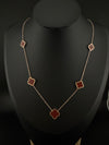 Anti-Tarnish Water resistant 18K Gold color plated clover Necklace/Office wear /Everyday jewelry/Light weight everyday jewelry