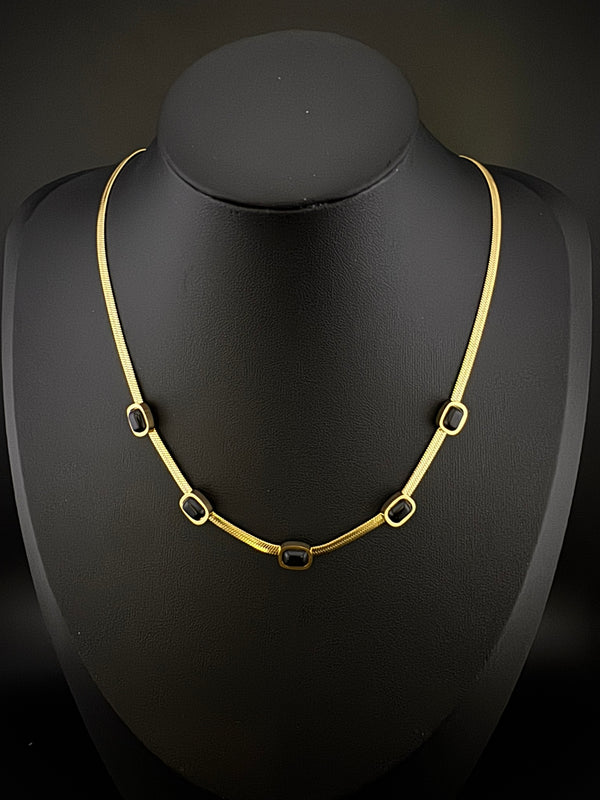 Anti-Tarnish Water resistant 18K Gold color plated necklace/Simple Office wear necklace/Everyday jewelry/Light weight everyday jewelry