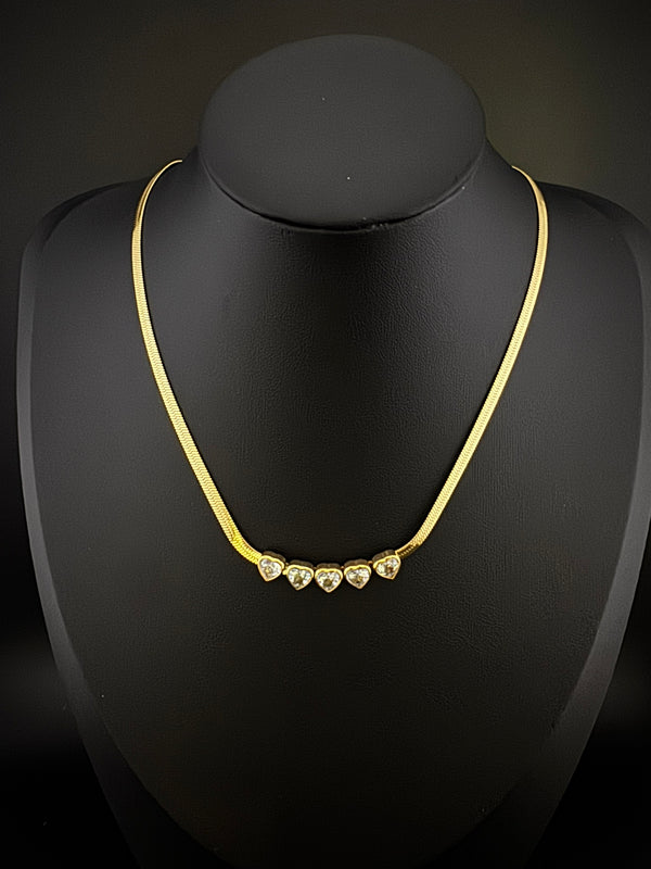 Anti-Tarnish Water resistant 18K Gold color plated necklace/Simple Office wear necklace/Everyday jewelry/Light weight everyday jewelry