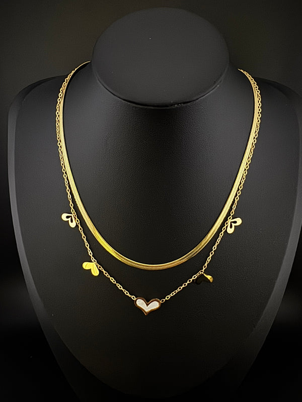Anti-Tarnish Water resistant 18K Gold color plated necklace/Simple Office wear necklace/Everyday jewelry/Light weight everyday jewelry