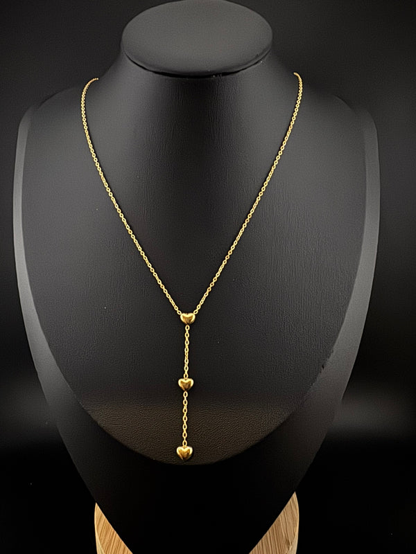 Anti-Tarnish Water resistant 18K Gold color plated necklace/everyday jewelry/Simple Office wear necklace/gold jewelry/Light weight jewelry