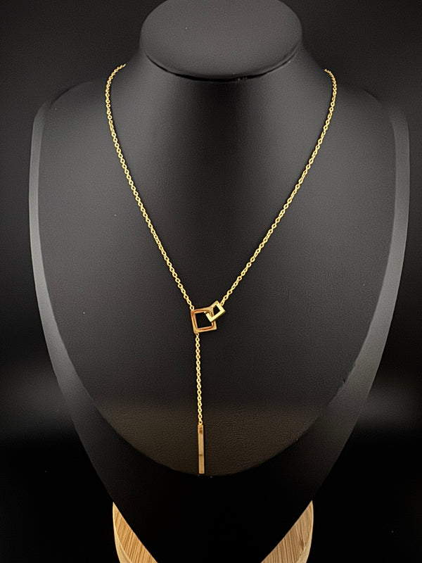 Anti-Tarnish Water resistant 18K Gold color plated necklace/everyday jewelry/Simple Office wear necklace/gold jewelry/Light weight jewelry