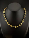 Anti-Tarnish Water resistant 18K Gold color plated thick necklace/Partywear jewelry/Office wear necklace/gold jewelry/Light weight jewelry