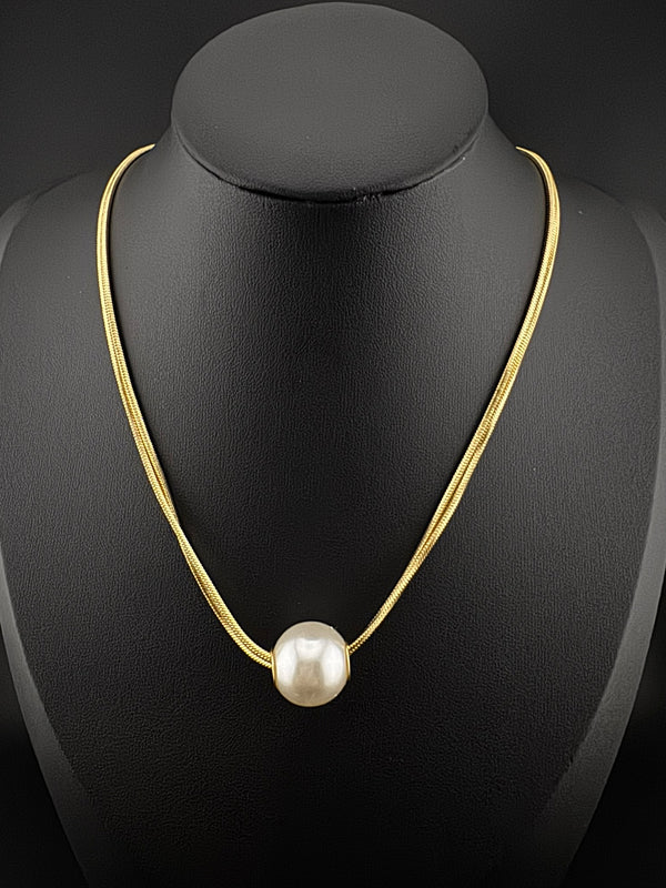 Anti-Tarnish Water resistant 18K Gold color plated thick necklace/Partywear jewelry/Office wear necklace/gold jewelry/Light weight jewelry