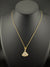 Anti-Tarnish Water resistant 18K Gold color plated Brand Inspired necklace with MOP