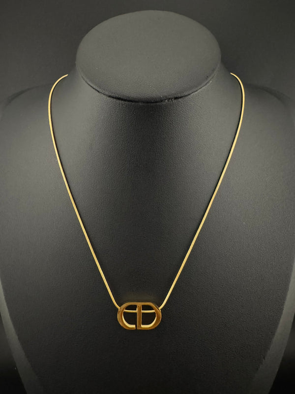 Anti-Tarnish Water resistant 18K Gold color plated Brand Inspired necklace