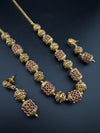 Premium Quality Traditional matt Gold and stones Long Necklace with long earrings/Indian Bridal necklace/Matar Mala/Rani Haar/Gold Plated