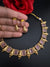 Premium Quality Traditional matt Gold and stones sleek Necklace with earrings/Indian necklace set/sleek lightweight necklace set/Gold Plated