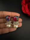 Premium High Quality Cubic Zirconia, Pearl, Marble Stone is a designer Stud earring/Small earrings/Lightweight Earring/Latest designer studs