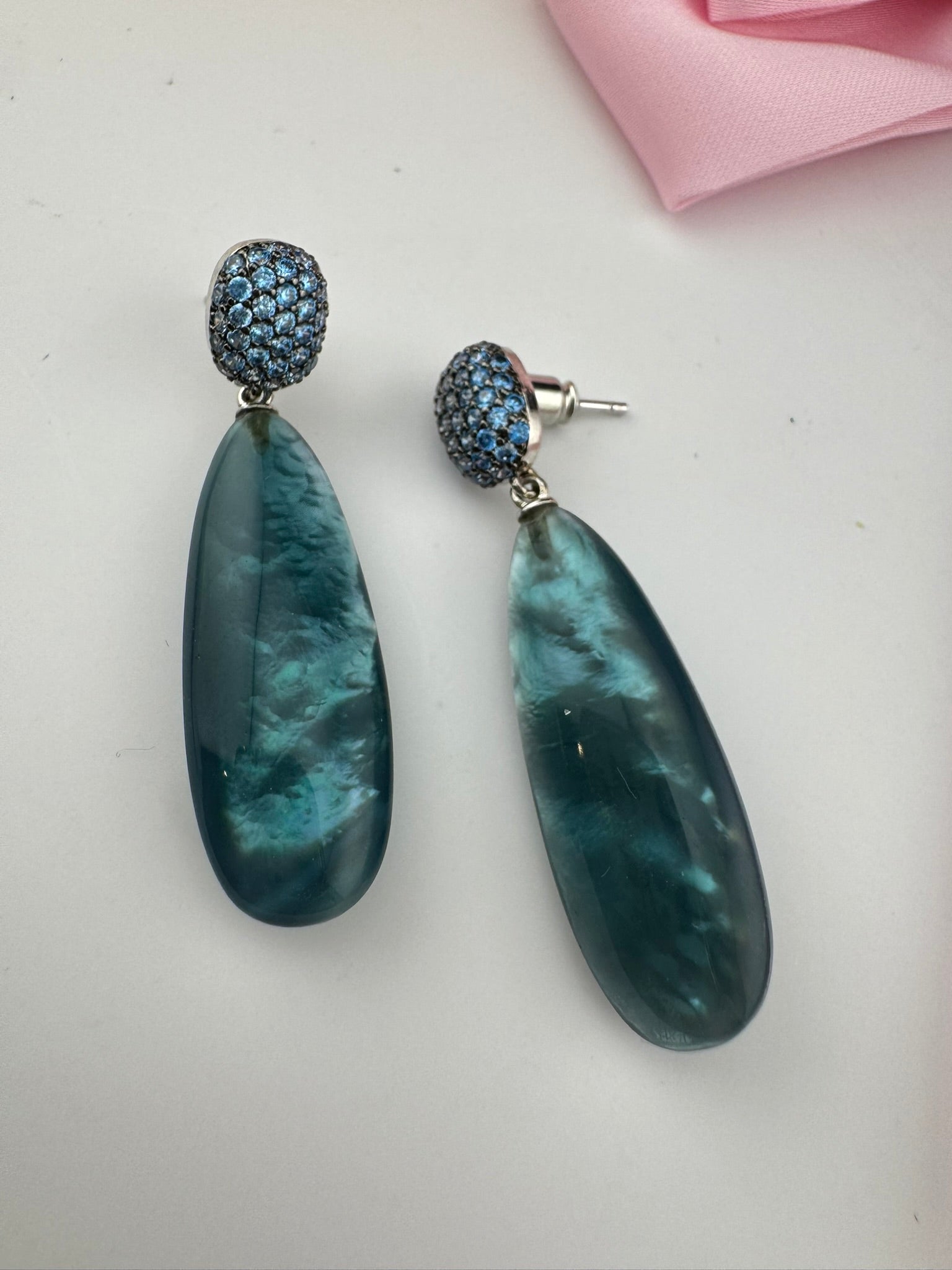 Premium 925 silver polish All Natural stone, pearl, CZ, Drop earring designer inspired Drop Dangle earrings/Unique earrings/Indian Jewelry