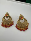 High Quality Chandbali with stones and pearls designer earrings/Chandelier earring/Chand Bali Earrings/Bridal jewelry/Gold polish Earrings
