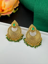 High Quality Chandbali with stones and pearls designer earrings/Chandelier earring/Chand Bali Earrings/Bridal jewelry/Gold polish Earrings