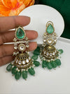 Premium Quality Kundan, Doublet stones and pearls in Matt Gold is Amrapali inspired designer Long Jhumka earrings/Indian earring/Bridal