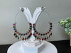 Oversized Multicolor Oxidized German silver Hoop earrings with Enamel details