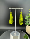 Beaded Green quirky earring/Handmade earring/Statement Earring/Boho Earring/Beaded earring/Ethnic Earring/Valentine gift/Everyday earring