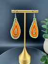 Beaded Multicolor Avocado quirky Everyday earring/Handmade earring/Statement Earring/Boho Earring/Beaded earring/Ethnic Earring/gift for her