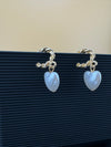 Pearl Heart and Gold brass metal earrings/statement earrings/everyday jewelry/Indian western Earrings/unique design/modern quirky earrings