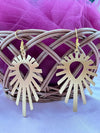 Matt Gold quirky earrings in unique sleek dazzle design