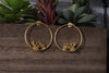 Rickshaw in Hoop Premium Matt Gold unique statement earrings