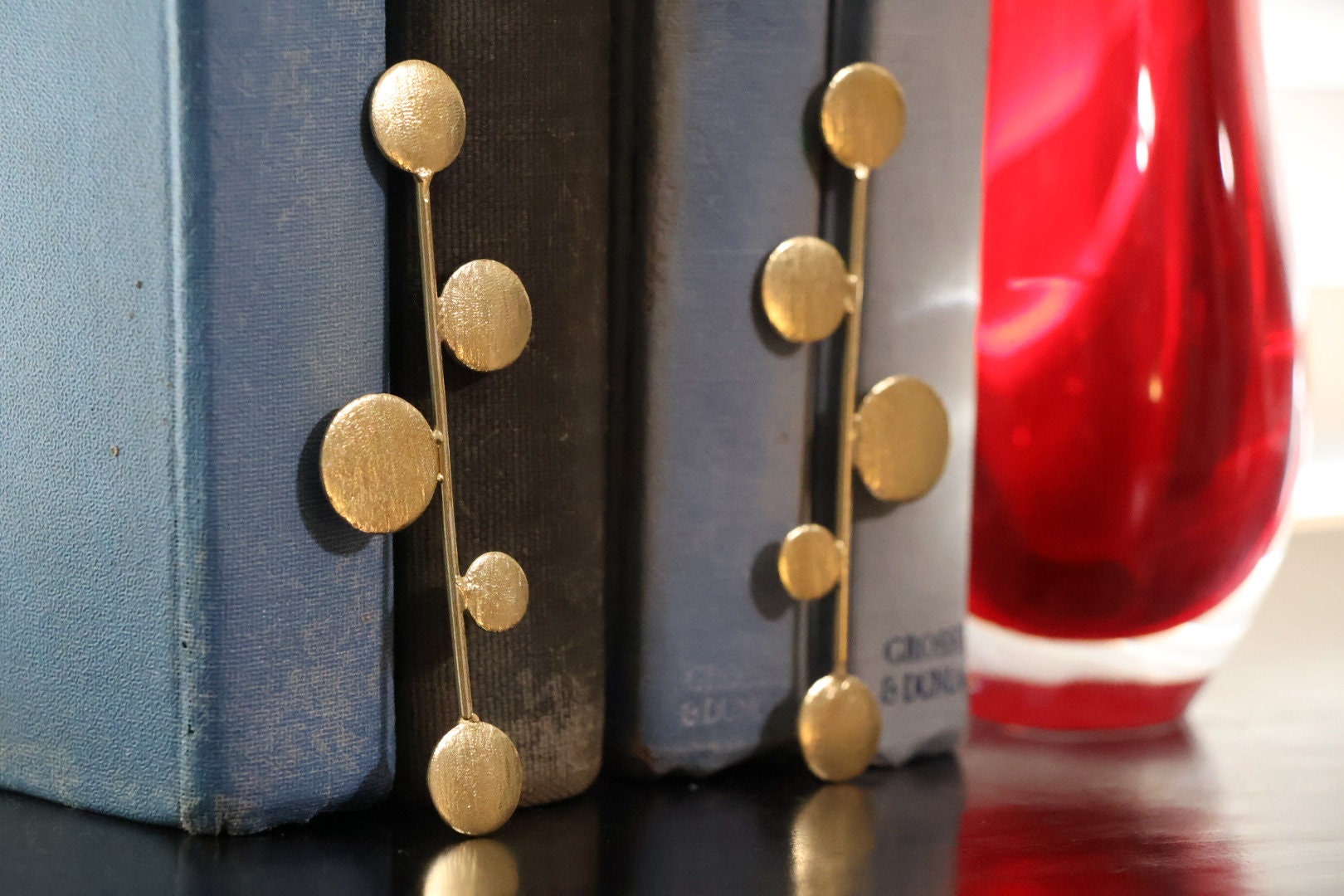 Matt Gold Long earrings in unique drop design