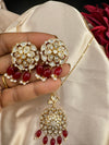 Tyaani Inspired Premium quality moissanite Kundan, CZ pendant set with chain/Indian jewelry/silver foil back/Premium Kundan/Bridesmaids gift