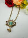 UNIQUE!!! Premium Quality with Pota Stone, Moissanite Kundan is Amrapali inspired Designer Long Necklace, NO EARRINGS/3D matt gold Ghungroo
