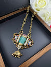 UNIQUE!!! Premium Quality with Pota Stone, Moissanite Kundan is Amrapali inspired Designer Long Necklace, NO EARRINGS/3D matt gold Ghungroo