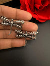 COMBO of 2 oxidized earrings, Fly and abstract earrings