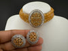 Premium Fusion necklace with CZ Pendant, natural stones and onyx beads choker Necklace set