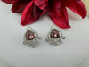 Premium Swarovski Crystal and Cubic Zirconia Studs is a designer earring with back support/Indian earring/Bridal Jewelry/Swarovski Inspired