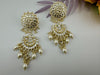 Uncut Kundan Big Chandbali earrings, stone and pearls/Kundan earring/Indian Earrings/Bridal Earring/Traditional earring/Statement earring