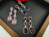 Premium Stones, Crystal and Cubic Zirconia in unique style setting is a designer earring/Indian earring/Bridal Jewelry/Swarovski Inspired