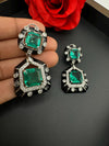 Premium Swarovski Crystal and Cubic Zirconia with Italian Minakari is a designer earrings/Indian earring/Bridal Jewelry/Swarovski Inspired