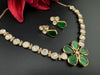 Premium Tyaani inspired Designer Necklace set with Mother Of Pearls and Moissanite Kundan