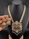 Premium Quality Moissanite Pachi Kundan Inlay work Rani Haar is Amrapali Inspired Designer set/long Necklace set with Jhumka earring/Bridal