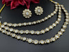 HOT SELLER!!! Premium Quality Moissanite Kundan 3Layer set is Tyaani inspired Designer Necklace set with Stud earring