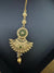 Gold polish copper jewelry/Gold Tikka Only/Temple design Tikka/Statement Hair accessories/Mattha Patti/Indian Temple earring/Bridal Jewelry
