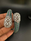 Premium Quality Cubic Zirconia Lavender Green is Silver Designer inspired Bracelet/Adjustable Bracelet/Indian jewelry/Silver CZ Bracelet