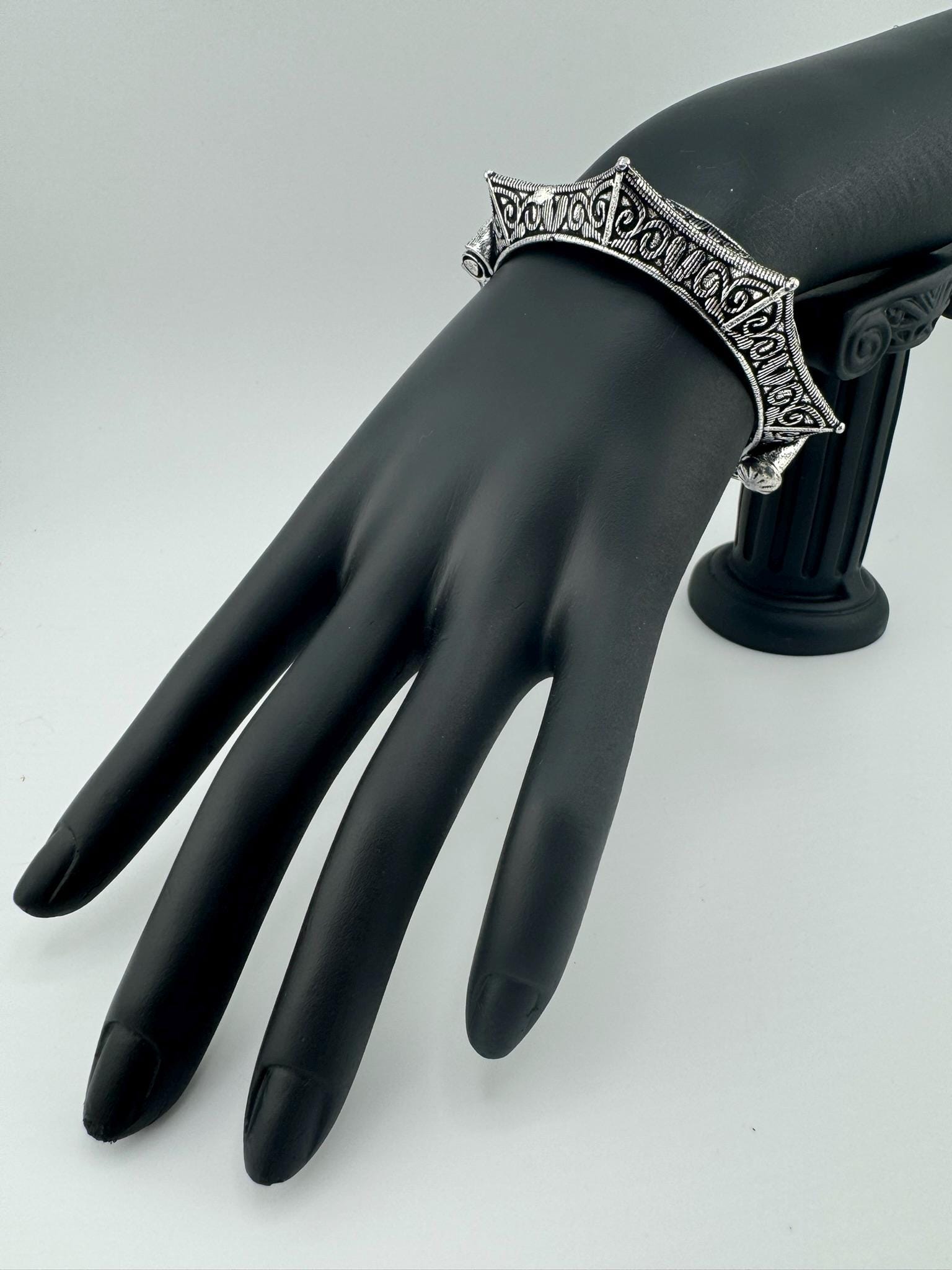 Openable Oxidized German Silver Designer One bangle only