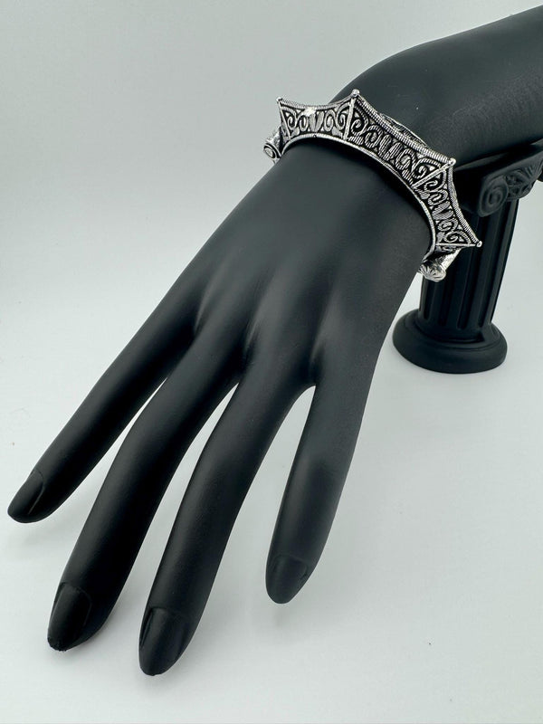 Openable Oxidized German Silver Designer One bangle only